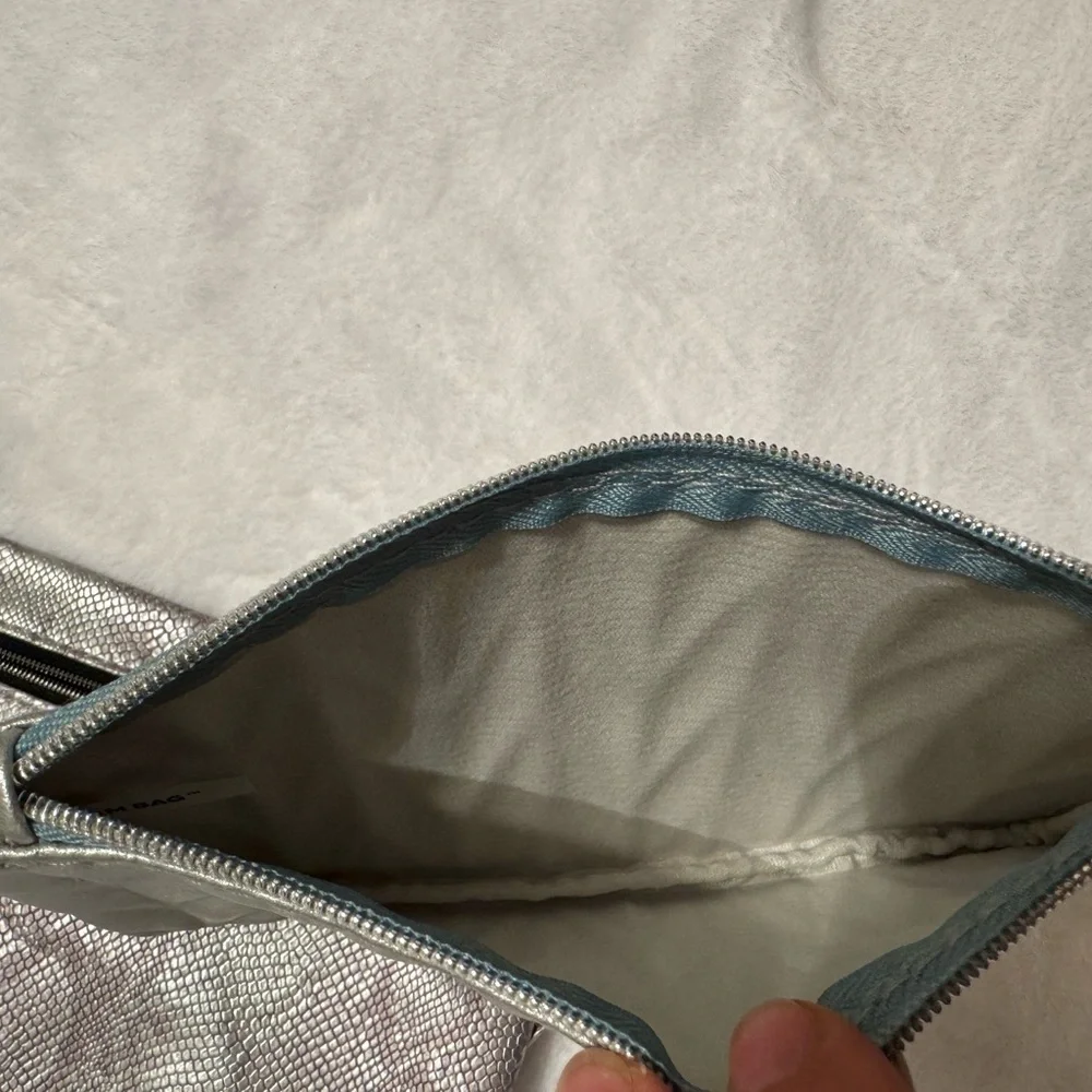 Silver Makeup Cosmetic Bag Set 2 NWOT